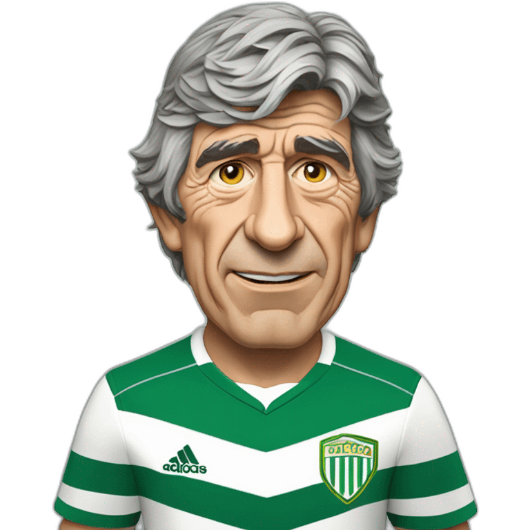 Manuel Pellegrini con camiseta de Betis emoji