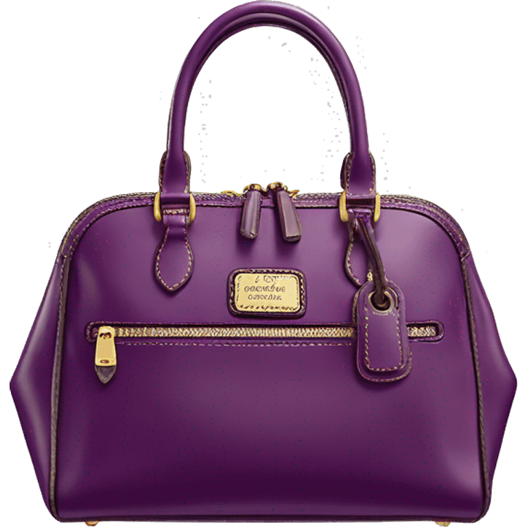 Realistic sugar plum color dooney and bourke satchel purse.  emoji