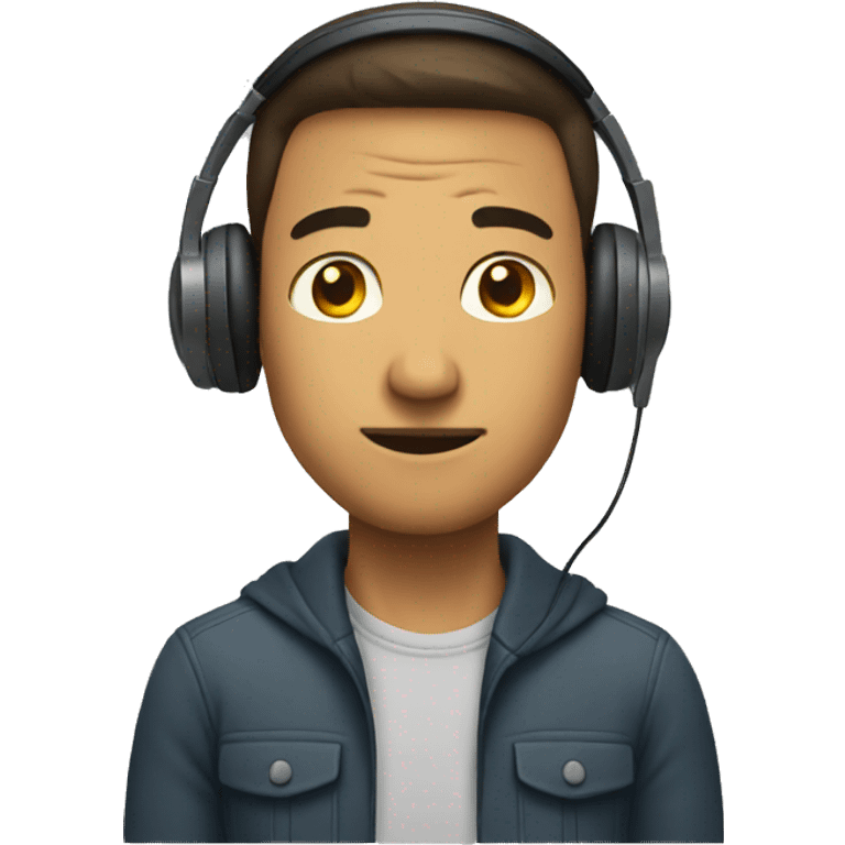 man in headphones emoji