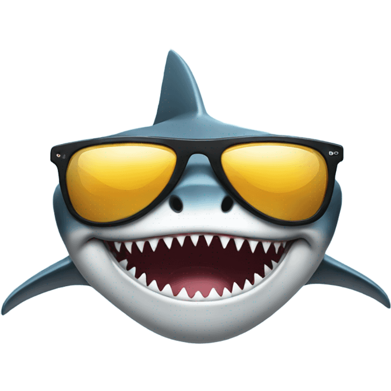 Shark wearing sunglasses emoji