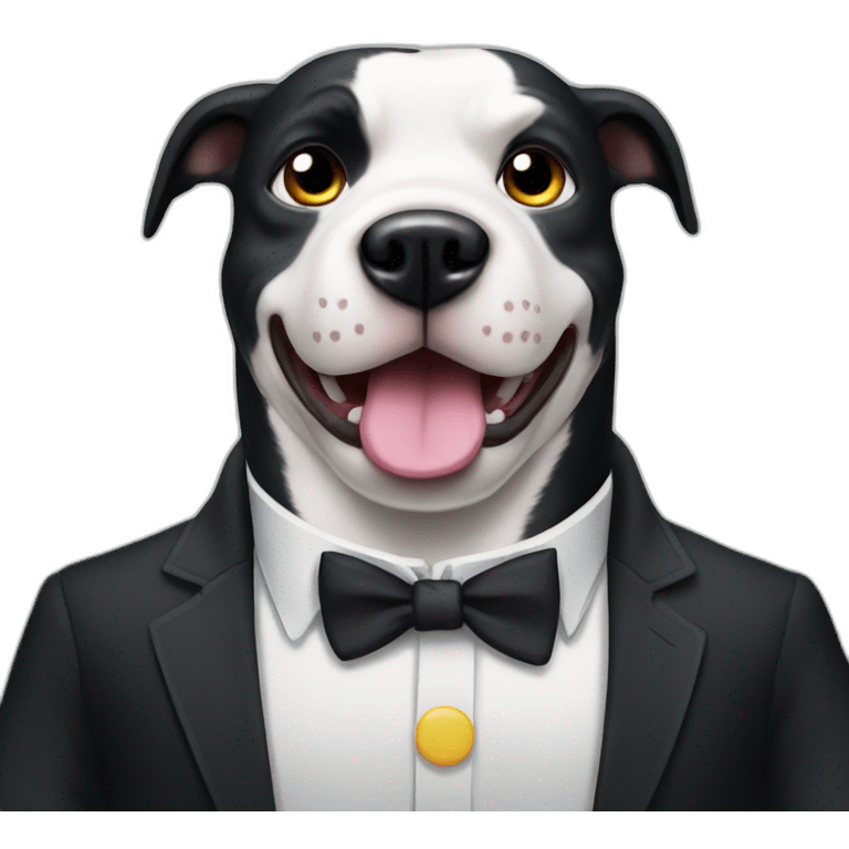 a mixture between a pingüino and pitbull emoji