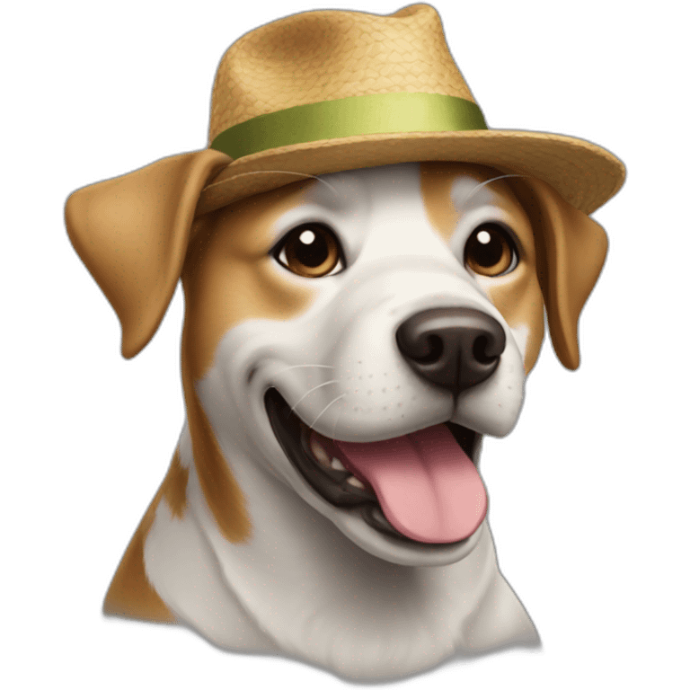 Dog whit a hat emoji