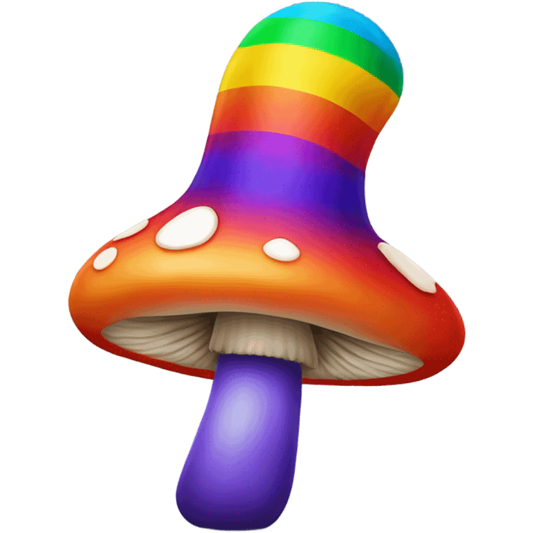 Rainbow mushroom emoji