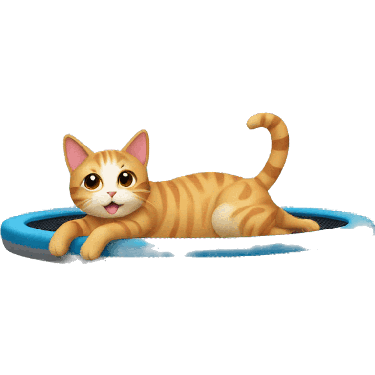 Cat on trampoline emoji