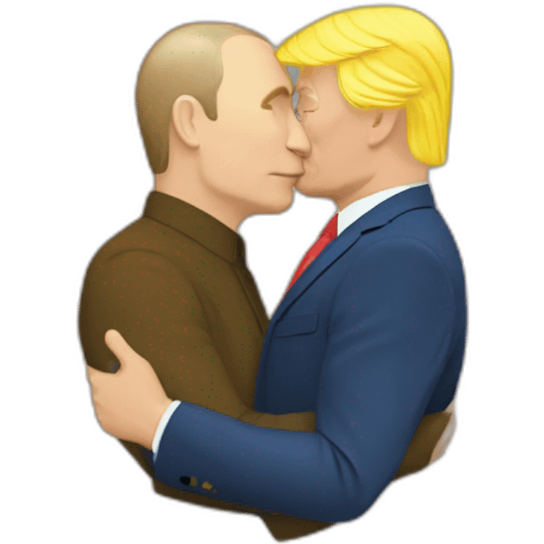 trump-and-putin-kissing,-lgbtq+ friendly, positivity, inclusiveness emoji