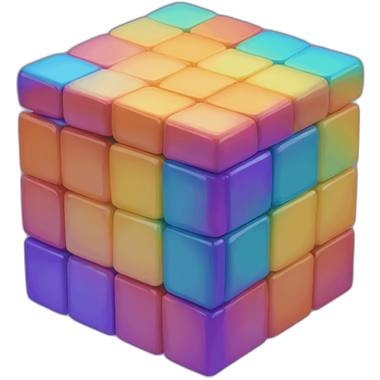 a magic cube with the classic colors emoji