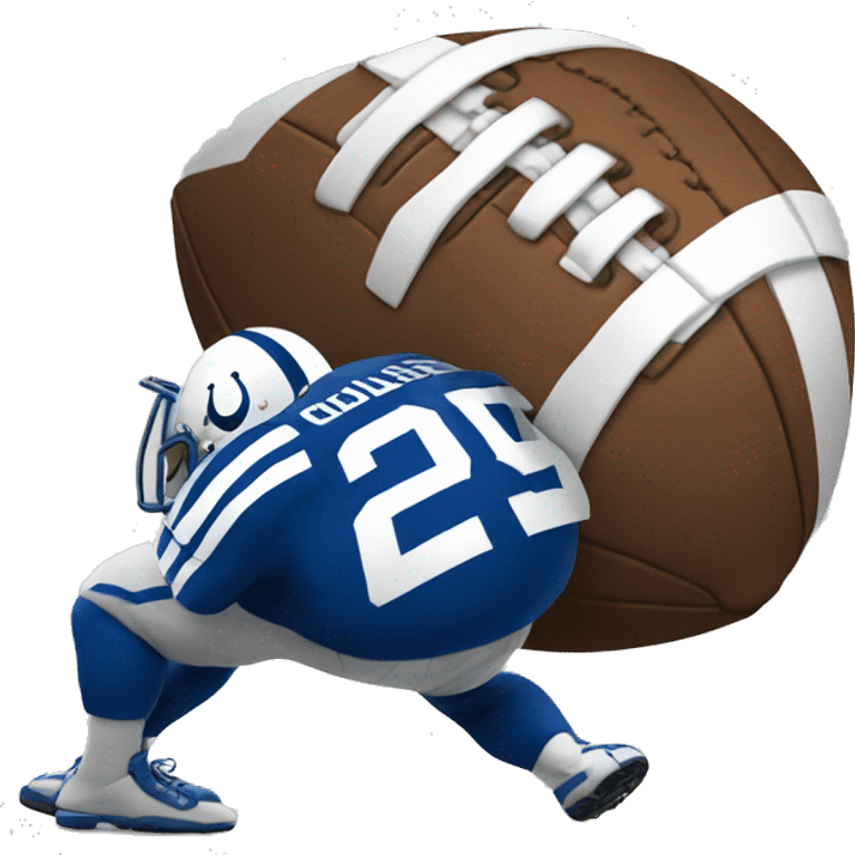 Indianapolis colts fumbling football emoji