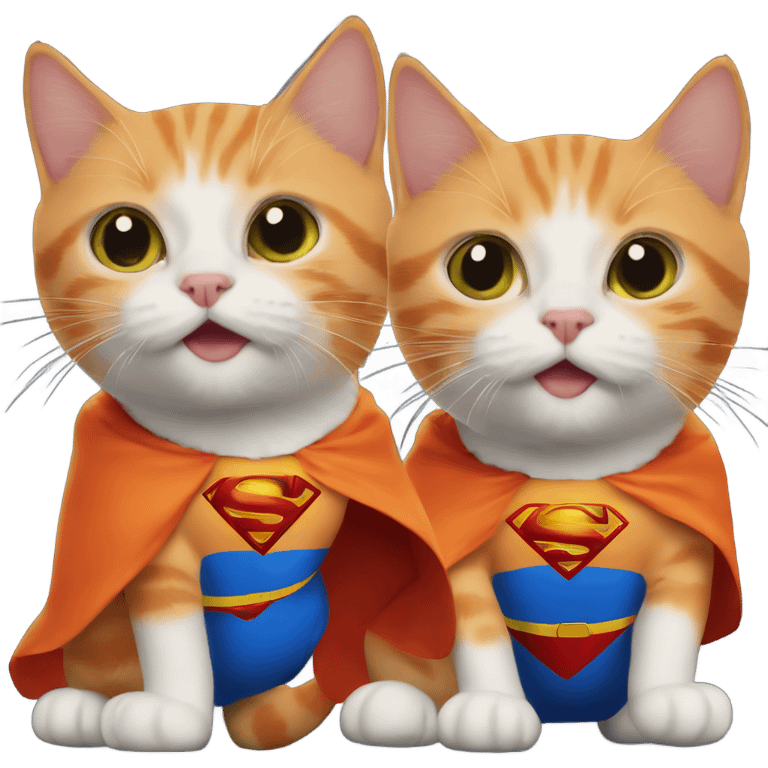 orange cat as superman emoji