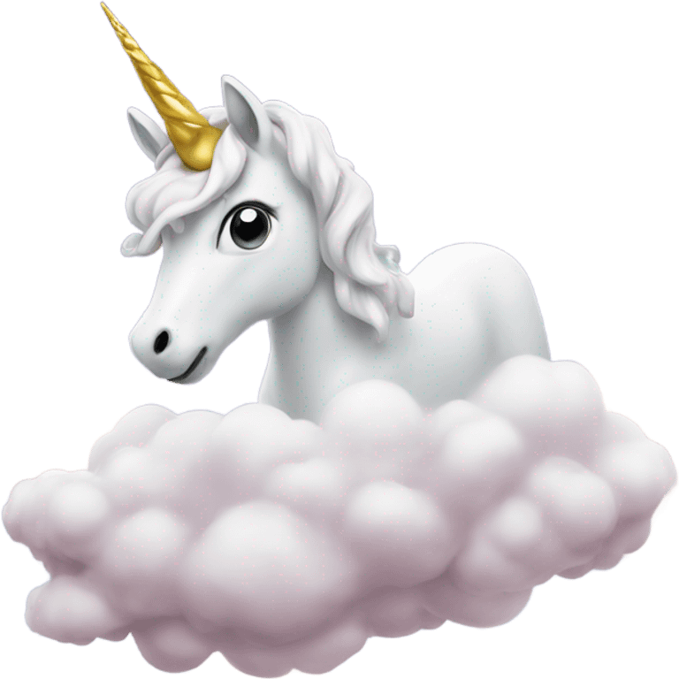 Unicorn on clouds emoji