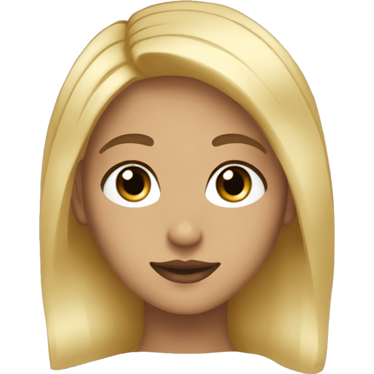 Blue eyes, olive skin, blonde hair with black roots, nonbinary  emoji