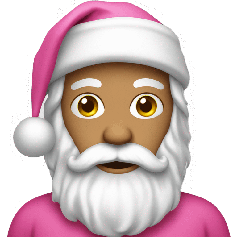 Santa in pink emoji