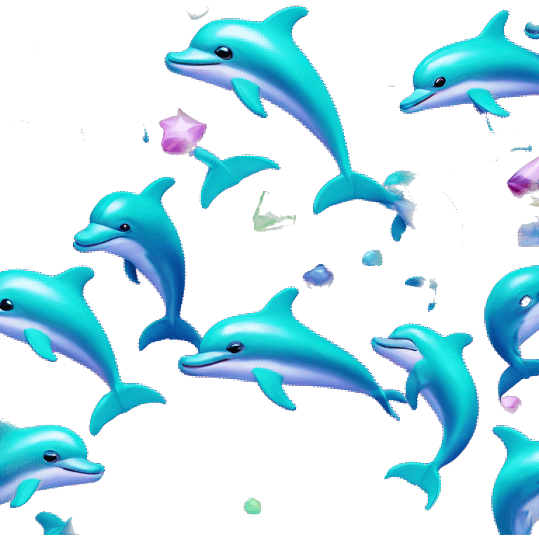 lisa frank dolphins emoji