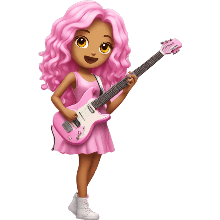 doja cat playing pink guitar emoji