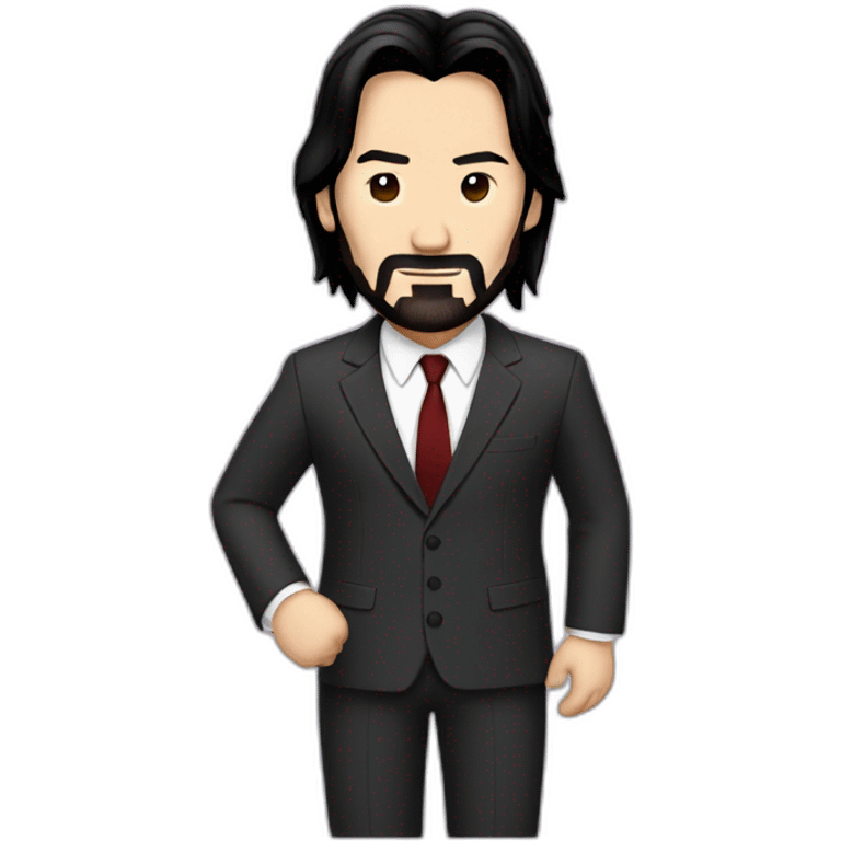 Keanu Reeves wearing a suit emoji