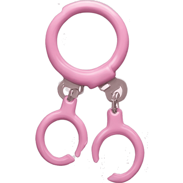 pastel pink handcuffs fuzzy emoji