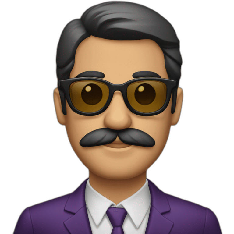 Hombre maduro con barba y lentes emoji