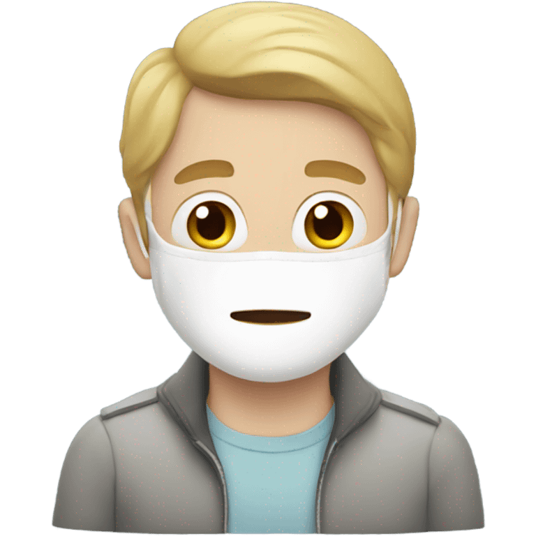 A dad with white mask emoji