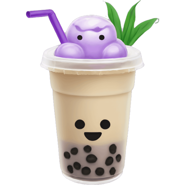 taro bubble tea  emoji