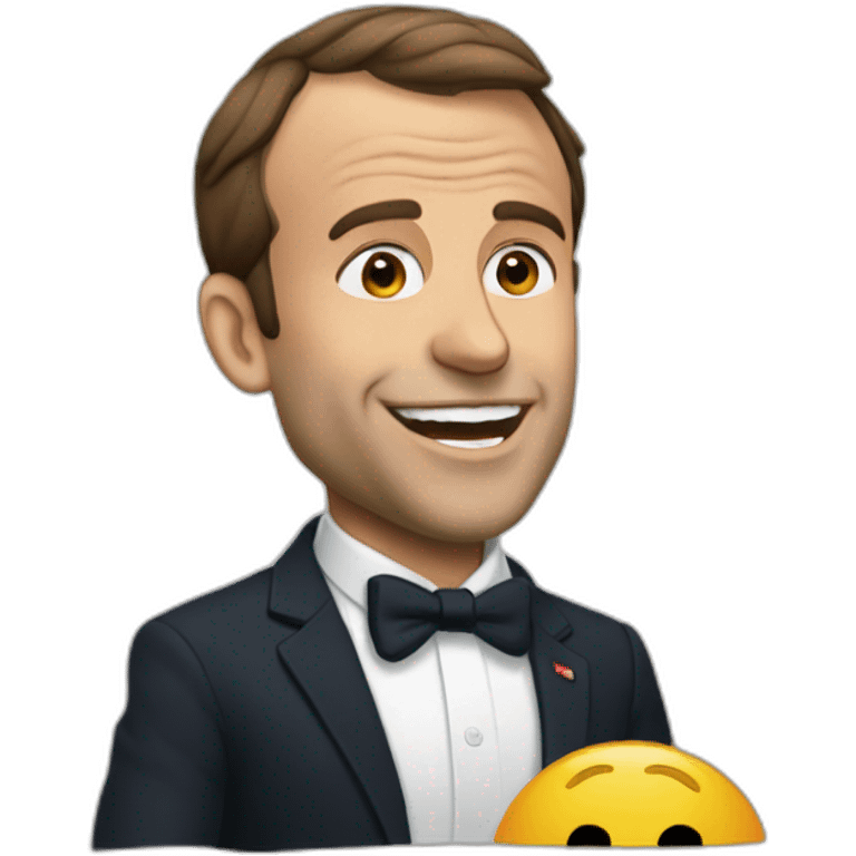 Macron qui tire la langue  emoji