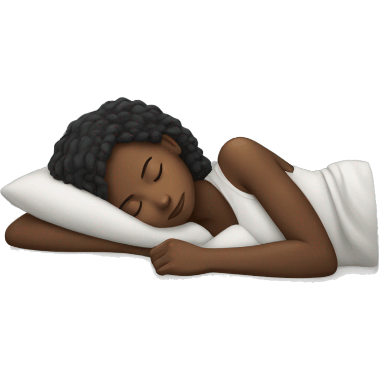 Black girl sleeping emoji