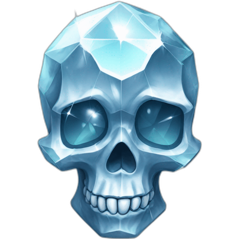 Diamond skull crystal emoji