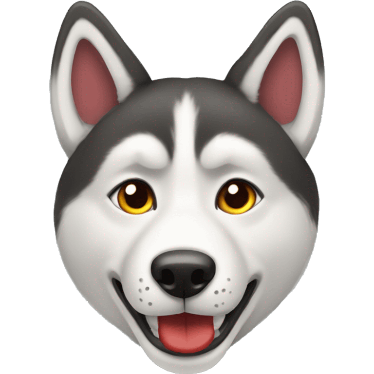 Husky wearing a red collar  emoji