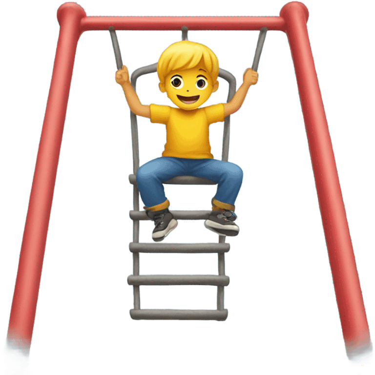 a child climbs  emoji