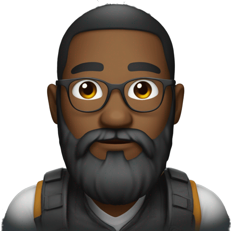 Gamer 28 years with beard black  emoji