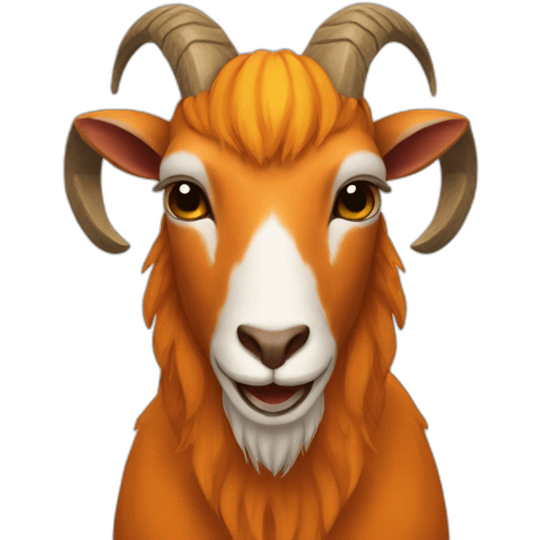 Pumpkin bearded goat emoji