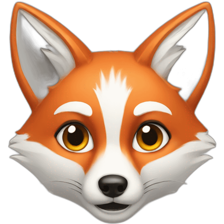 red fox white fox black fox emoji