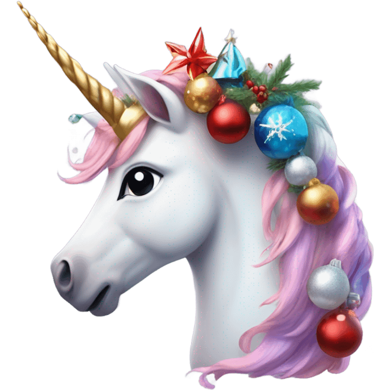 Christmas unicorn  emoji