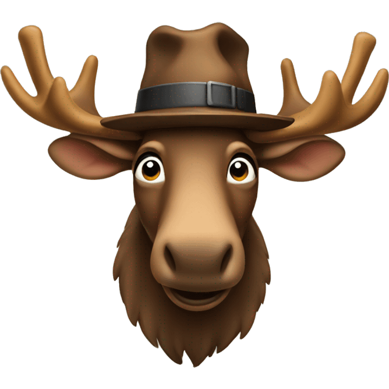 Moose with a hat emoji