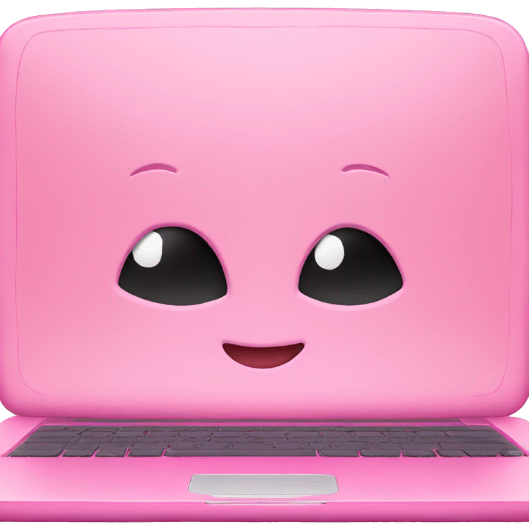 Pink laptop emoji