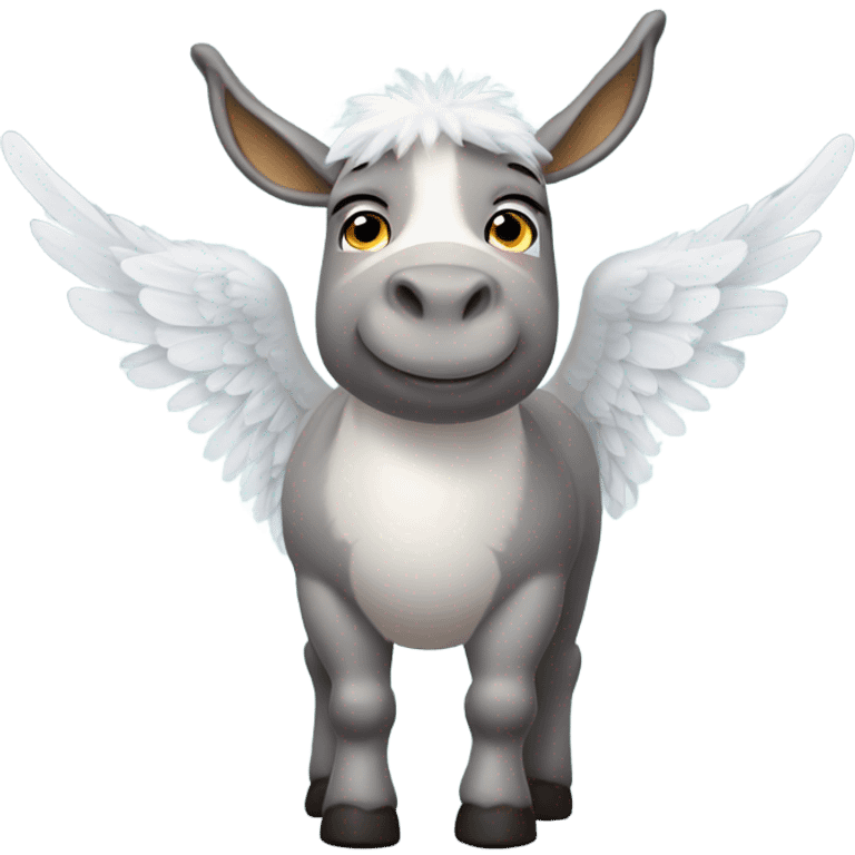 Fat donkey as an angel emoji