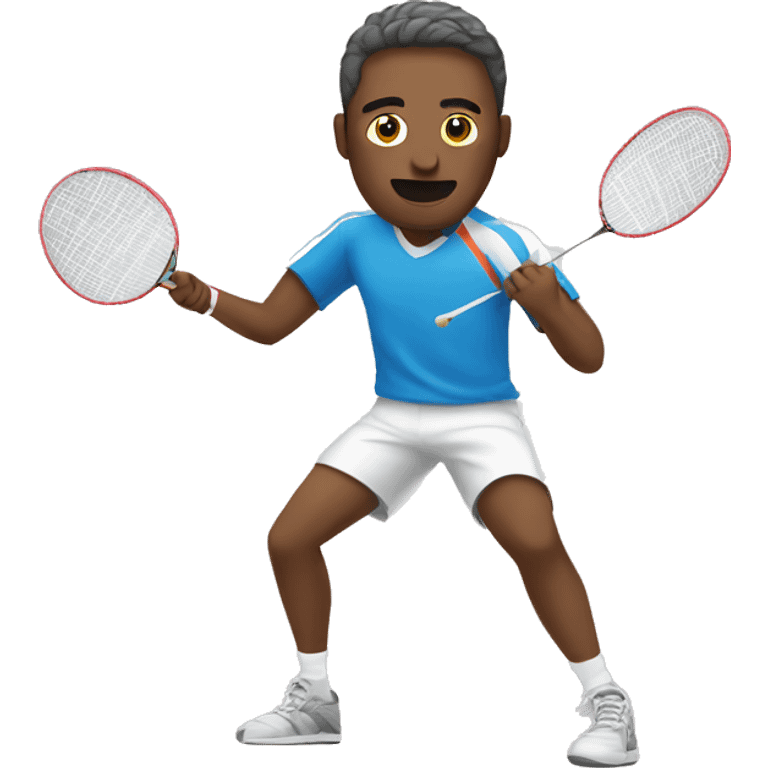 man playing badminton emoji