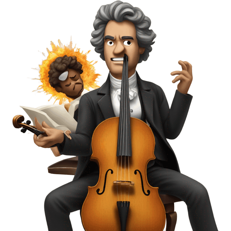 Beethoven explosion banjo cello piano emoji