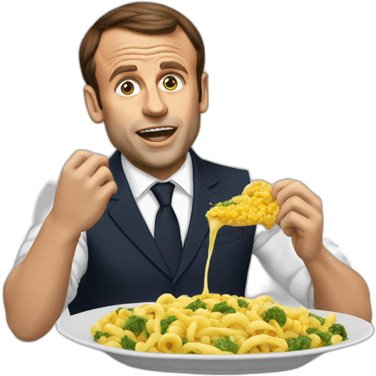 Macron qui mange emoji