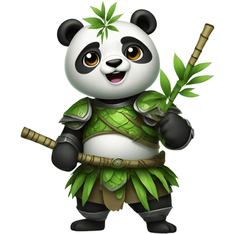 Green panda warrior  emoji