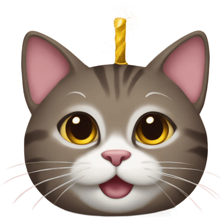 Cat celebrating New Year’s Eve emoji