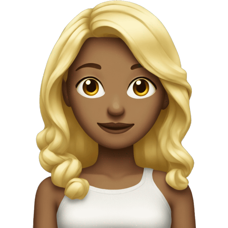 Pretty blonde girl emoji