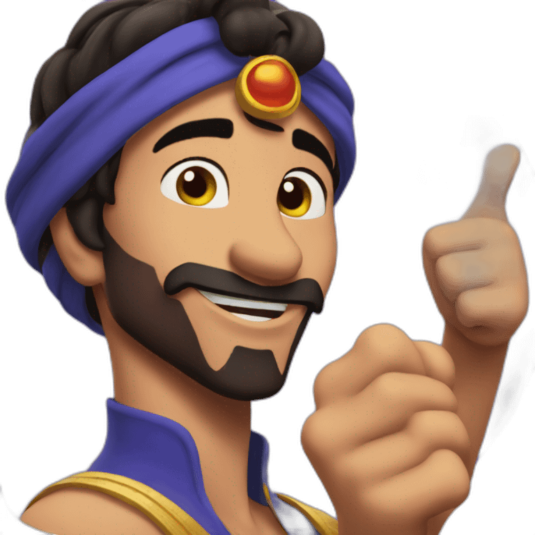 Aladdin saying thank you thumb up  emoji