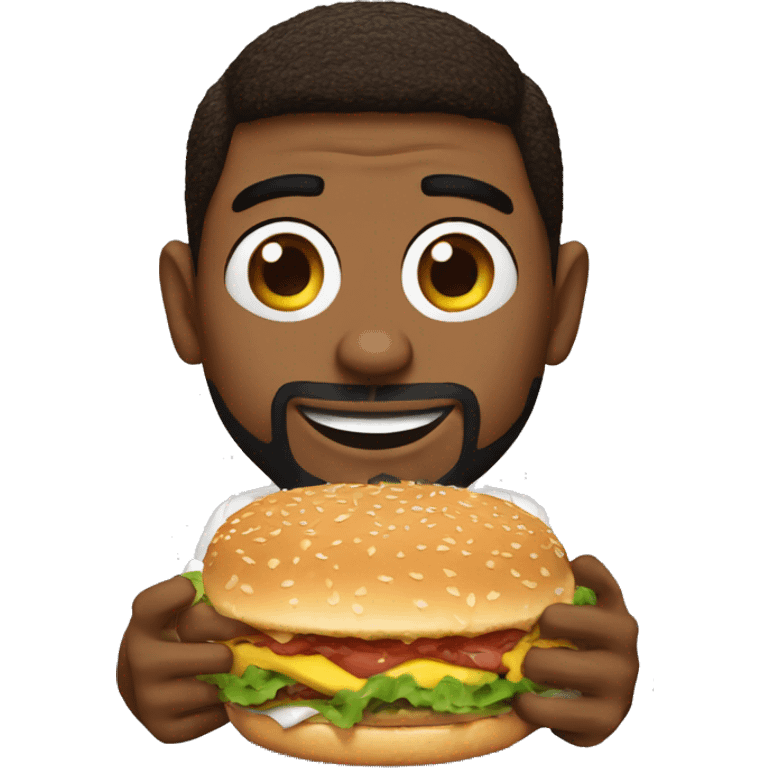 Kyrie irving qui mange un burger  emoji