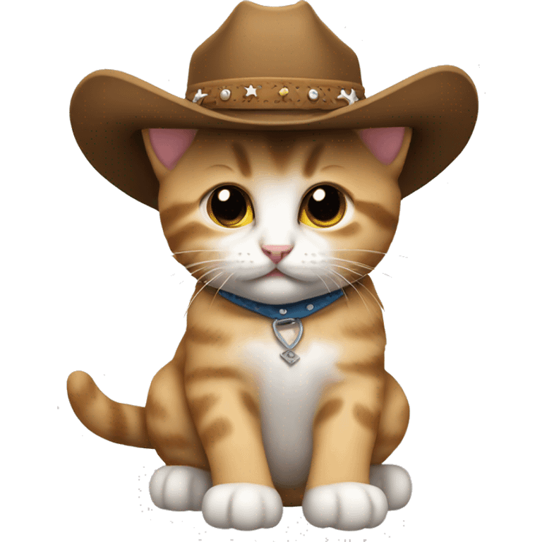 kitten with a cowboy hat emoji