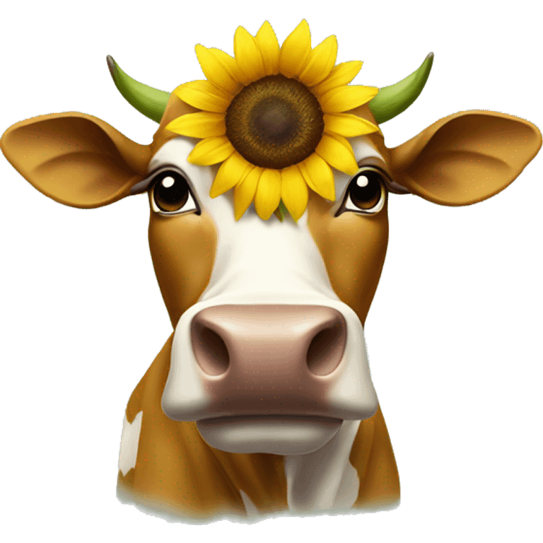 Sunflower cow emoji