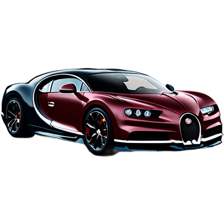 Burgundy Bugatti Chiron Sport emoji