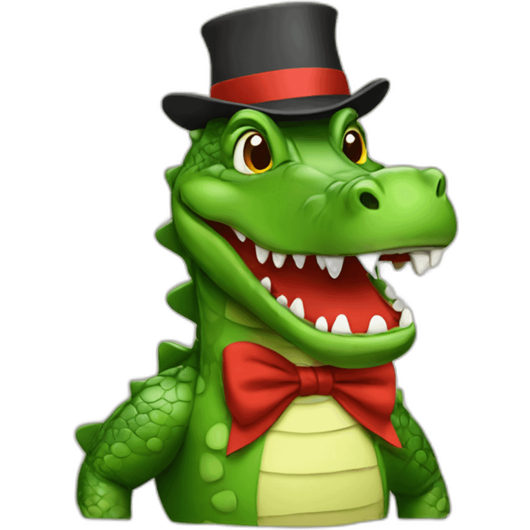 Aligator with hat red emoji