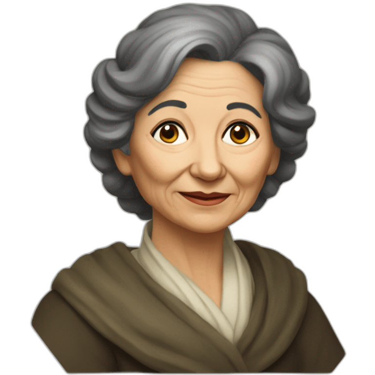 agniya barto old Russian woman writer with black hair emoji