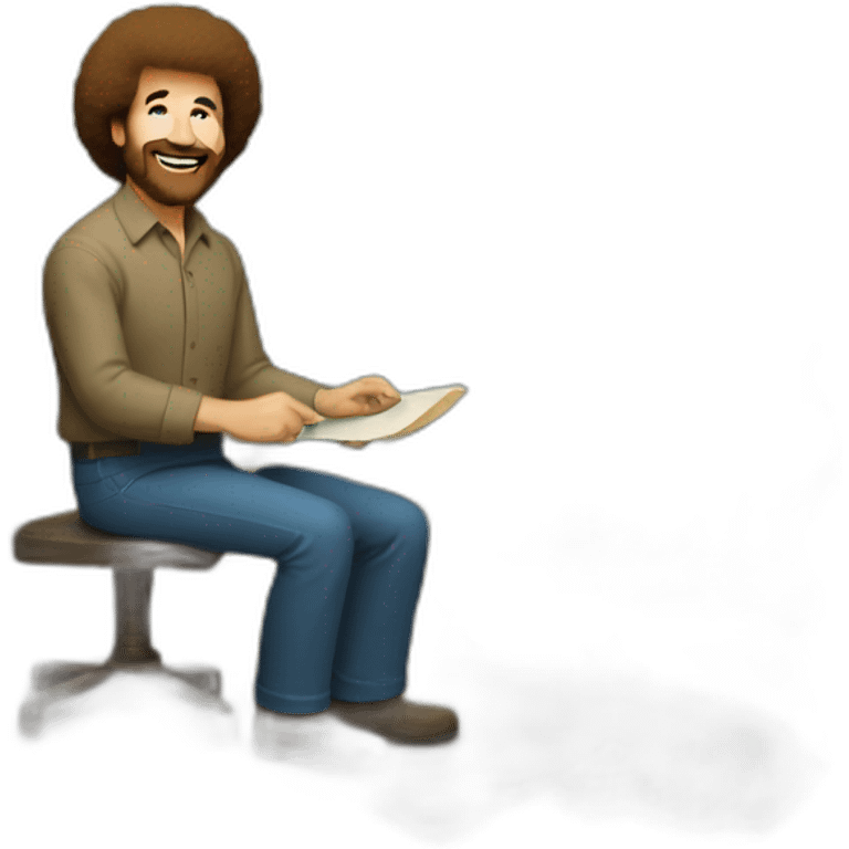 bob ross painting emoji