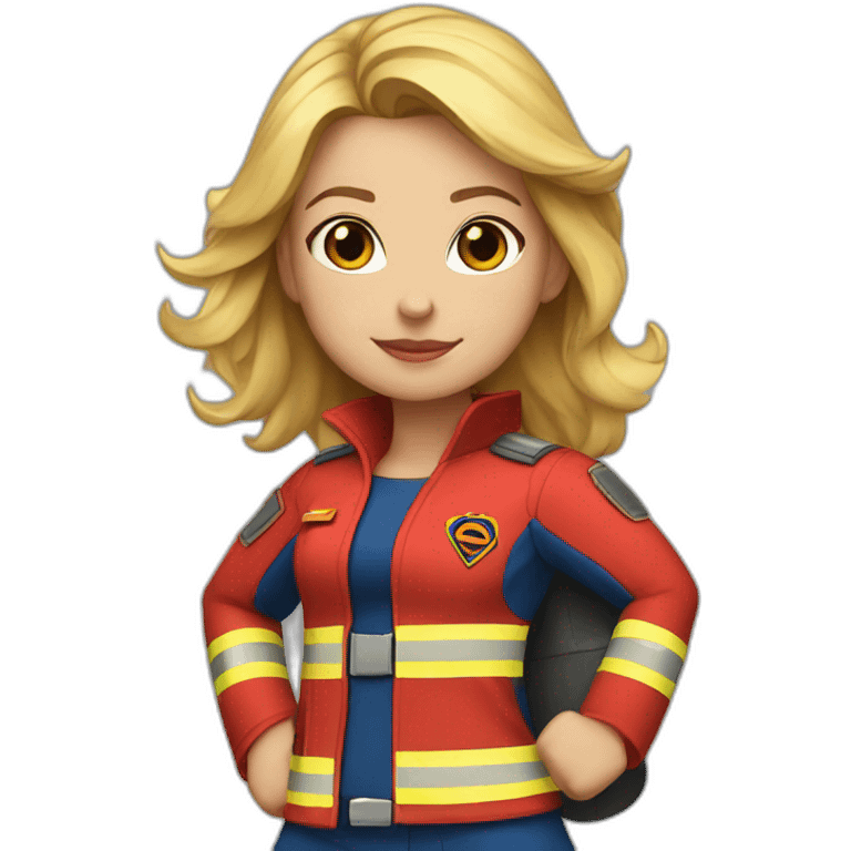 supergirl-firefighter emoji