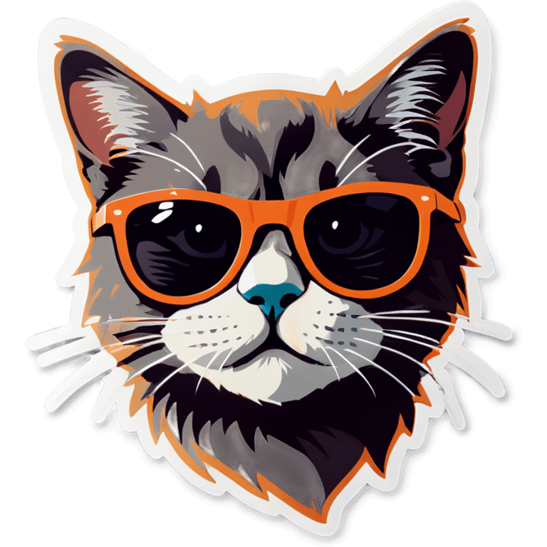 Cat with sunglasses emoji